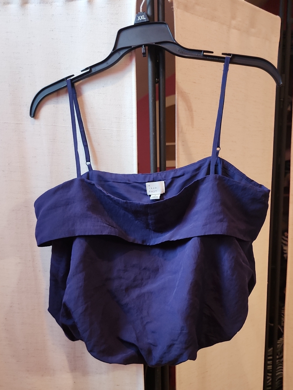 a new day Navy Blue Ruffle Camisole